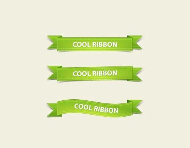 精致彩带—psd分层素材