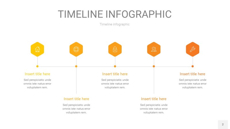 黄色时间轴PPT信息图2
