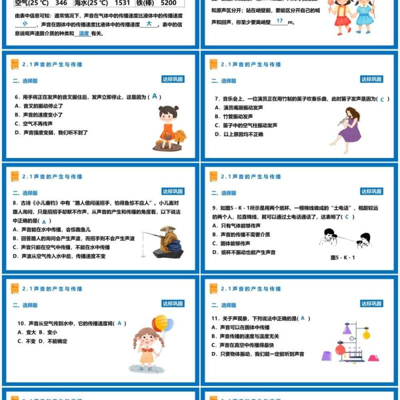 部编版八年级物理上册声音的产生与传播课件PPT模板