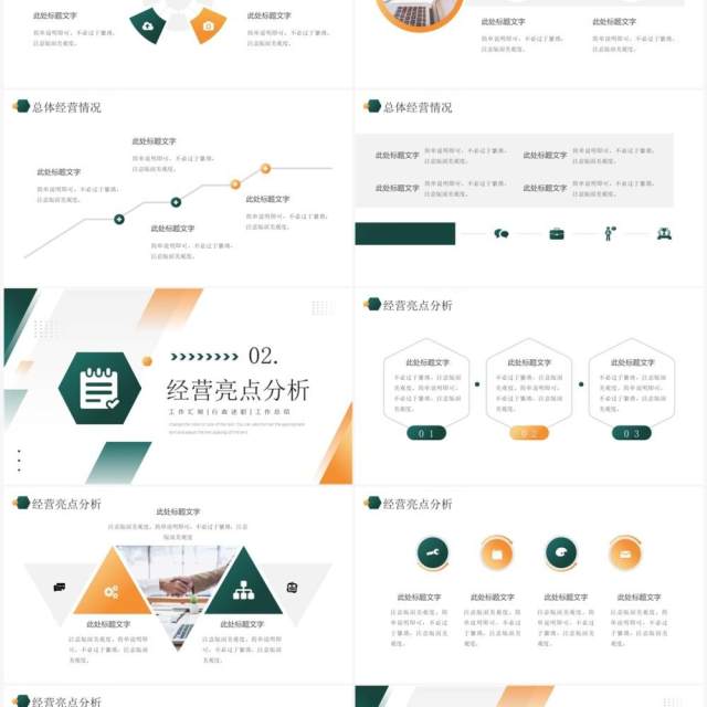 黄绿商务风经营分析工作思路汇报PPT模板