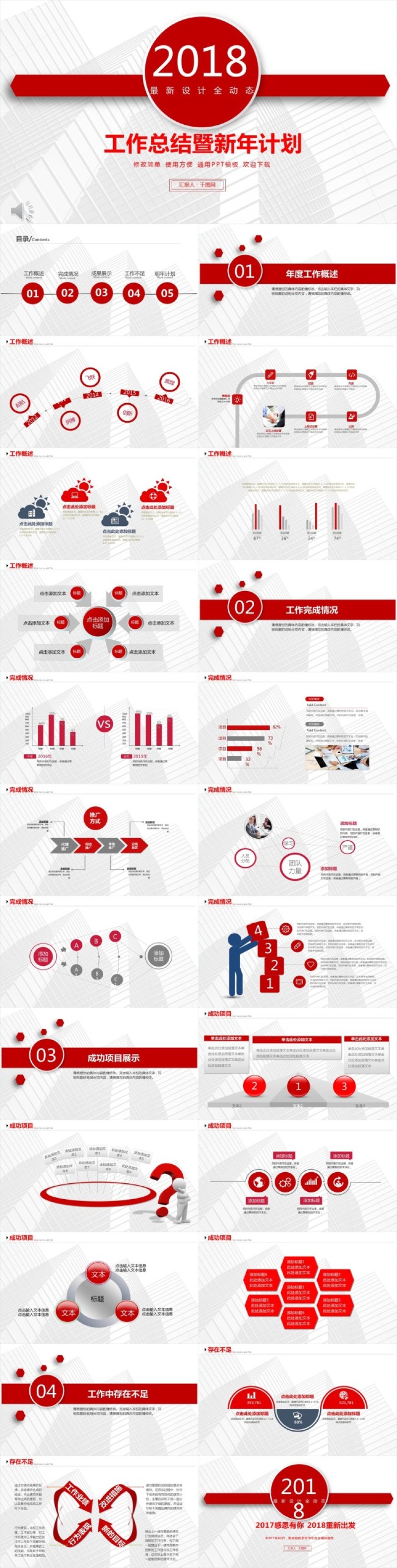 工作总结汇报计划PPT
