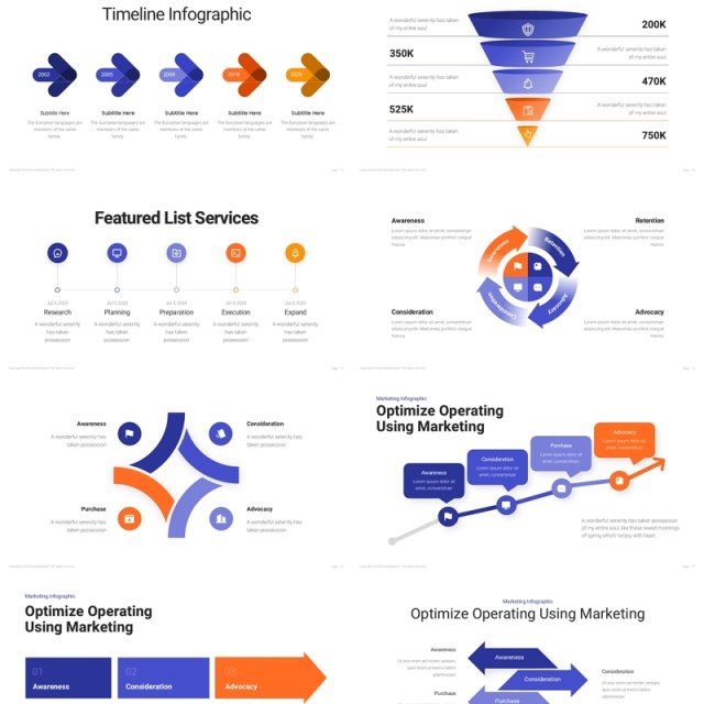 人物插画客户旅程信息图PPT模板Customer Journey Infographic