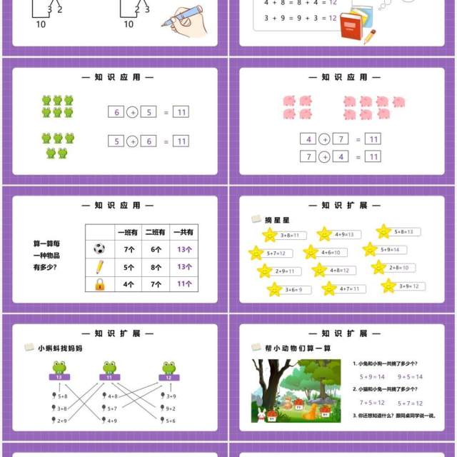 部编版一年级数学上册5、4、3加几课件PPT模板