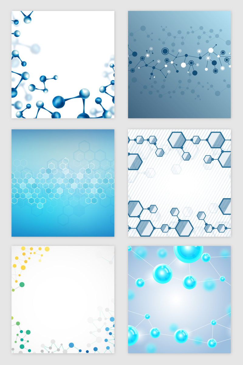科技医疗分子纹理矢量素材 科技 线条