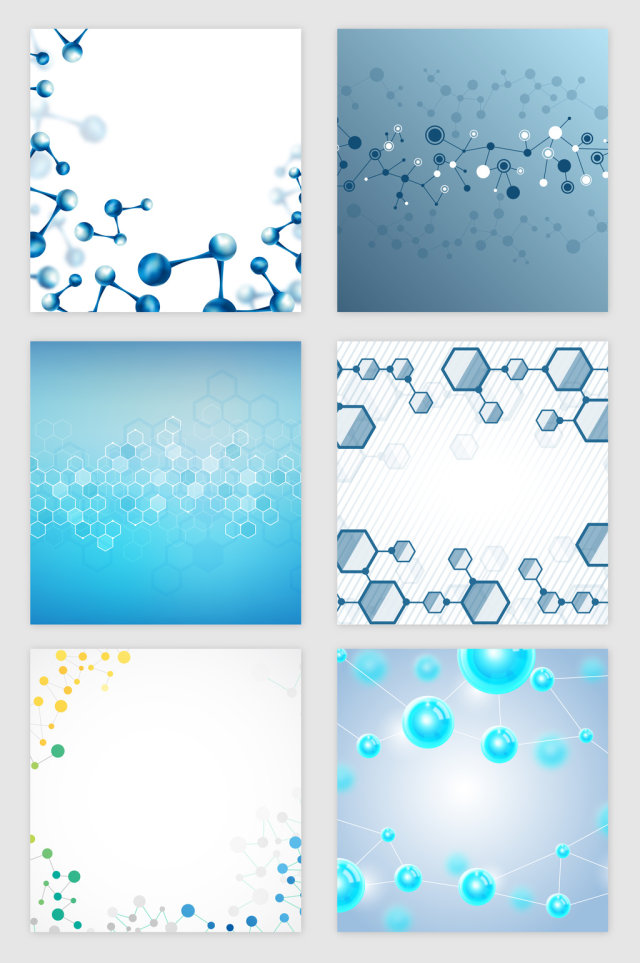 科技医疗分子纹理矢量素材 科技 线条