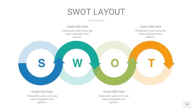四色SWOT图表PPT20 四色SWOT图表PPT20