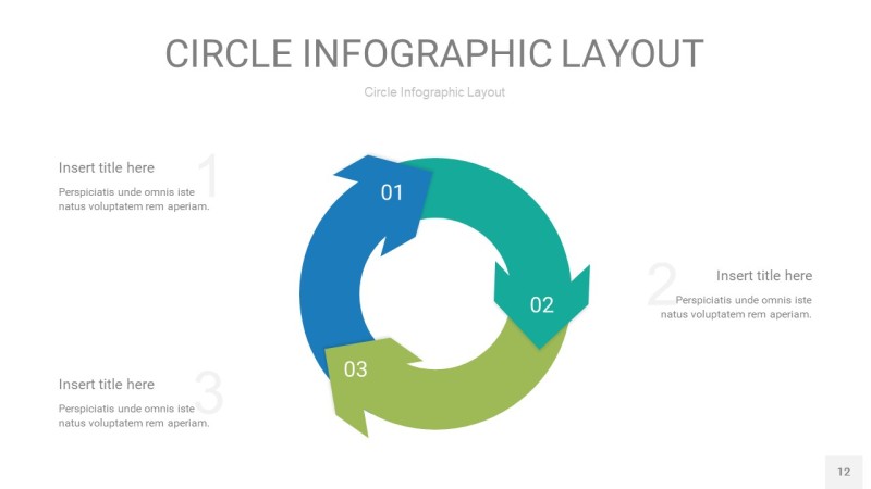 多彩圆形PPT信息图12