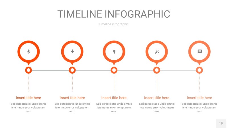 橘红色时间轴PPT信息图15