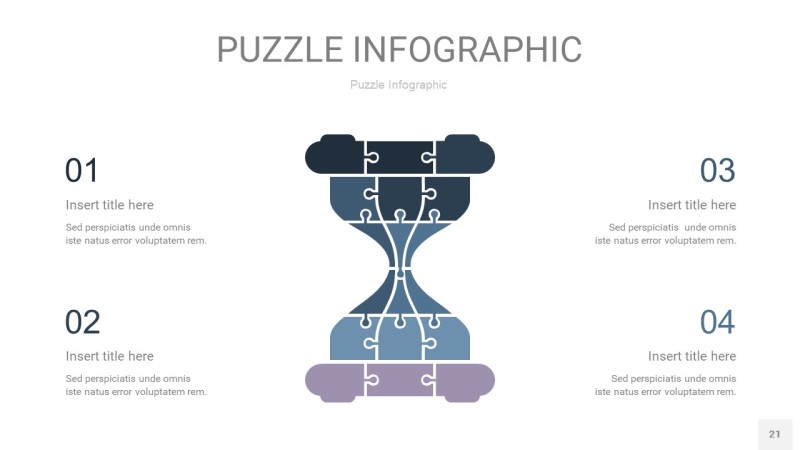 深蓝色拼图PPT图表21