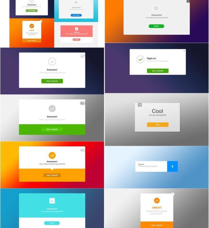 创意个性扁平的网页APP图形图标对话框素材