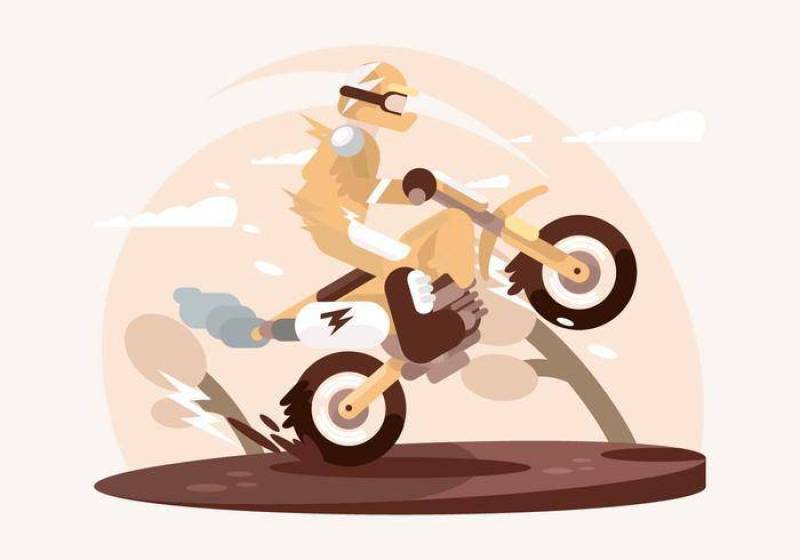 摩托车越野赛的插图
