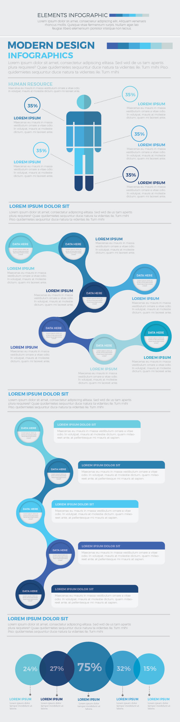 蓝色信息图形元素模板 Blue Infographics Elements Template 蓝色信息图形元素模板 Blue Infographics Elements Template
