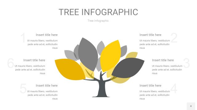 灰黄色树状图PPT图表4