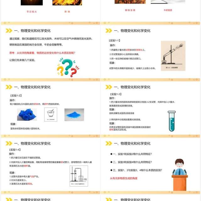 部编版九年级化学上册物质的变化和性质课件PPT模板 部编版九年级化学上册物质的变化和性质课件PPT模板