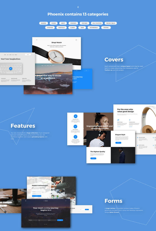 用于高级Web项目的现代UI工具包,Phoenix Startup UI Kit 用于高级Web项目的现代UI工具包,Phoenix Startup UI Kit