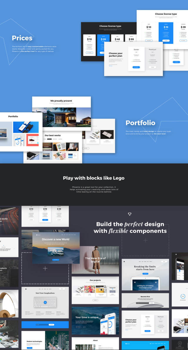 用于高级Web项目的现代UI工具包,Phoenix Startup UI Kit 用于高级Web项目的现代UI工具包,Phoenix Startup UI Kit