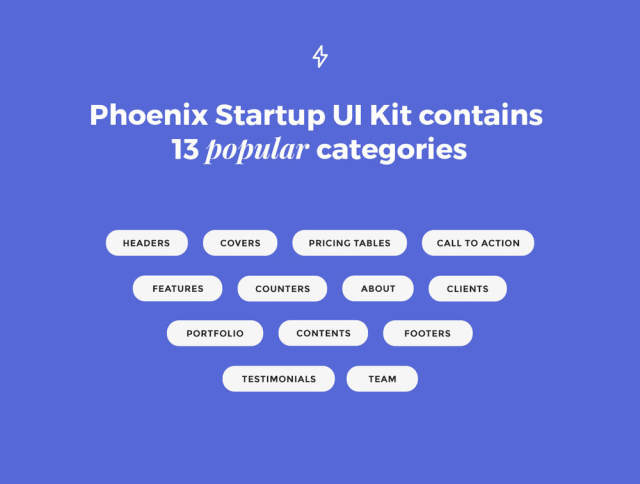 用于高级Web项目的现代UI工具包,Phoenix Startup UI Kit 用于高级Web项目的现代UI工具包,Phoenix Startup UI Kit