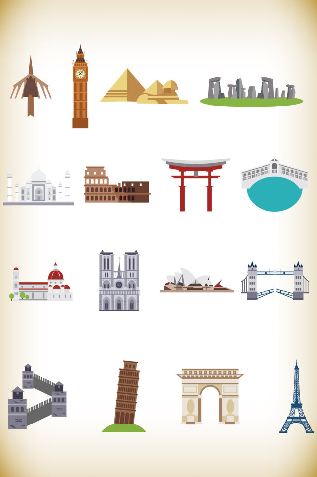 手绘旅游建筑 手绘旅游建筑