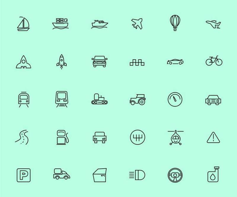 30 Transport Icons