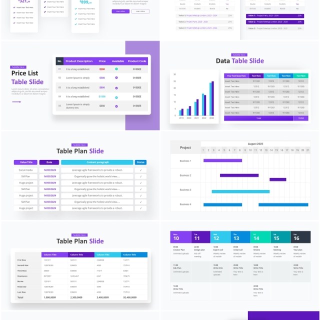 数据分析表格分析PPT素材Data Table 数据分析表格分析PPT素材Data Table