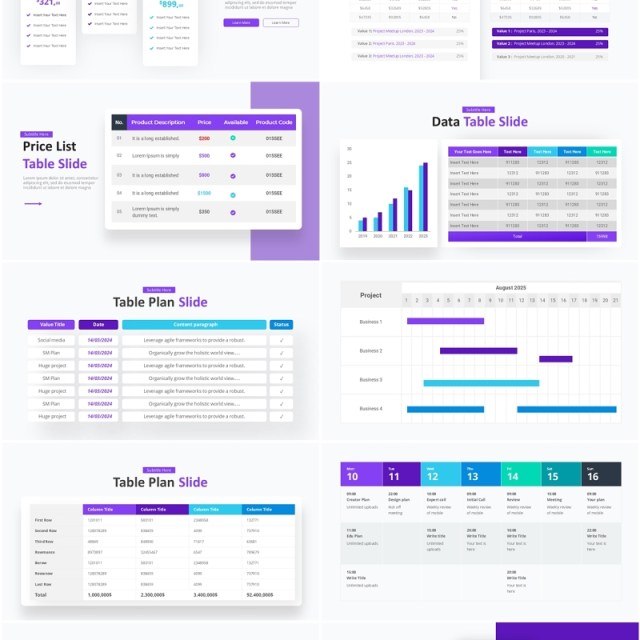 数据分析表格分析PPT素材Data Table