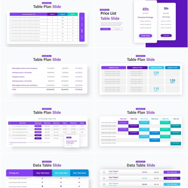 数据分析表格分析PPT素材Data Table