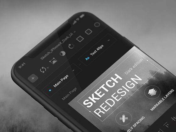 Sketch iPhone X 暗色界面概念设计 Sketch iPhone X 暗色界面概念设计