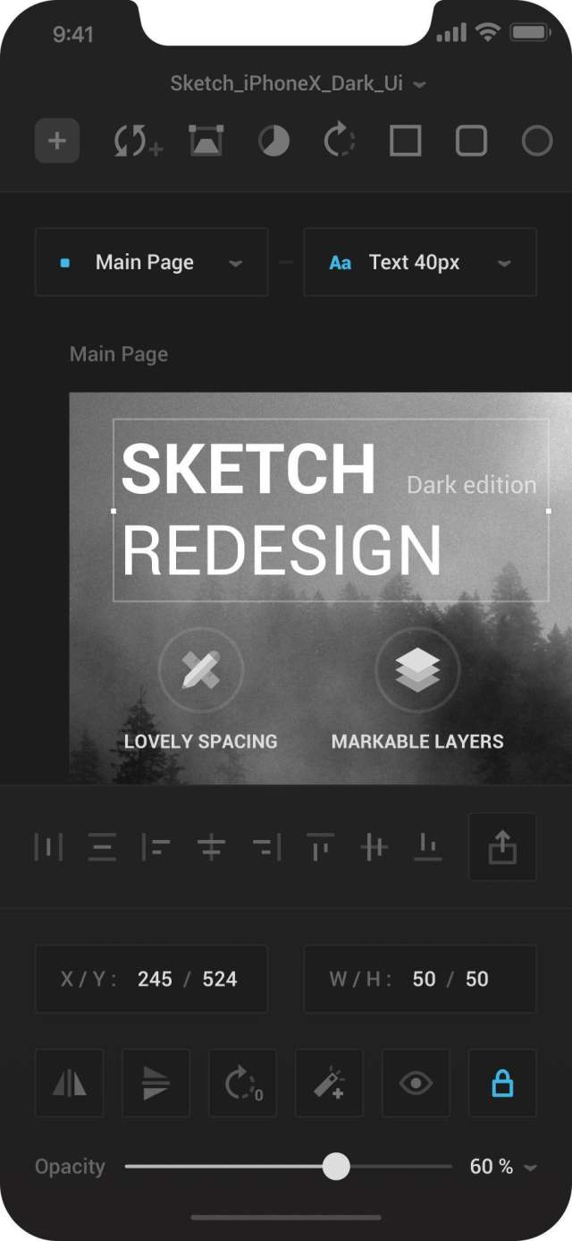 Sketch iPhone X 暗色界面概念设计 Sketch iPhone X 暗色界面概念设计