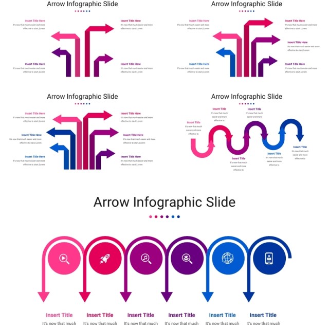 箭头信息图PPT素材模板Arrow Package