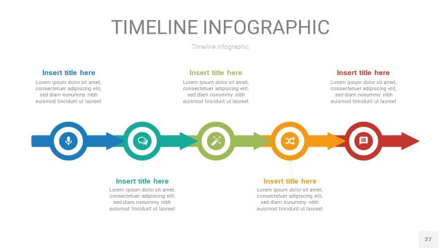 彩色时间轴PPT信息图27