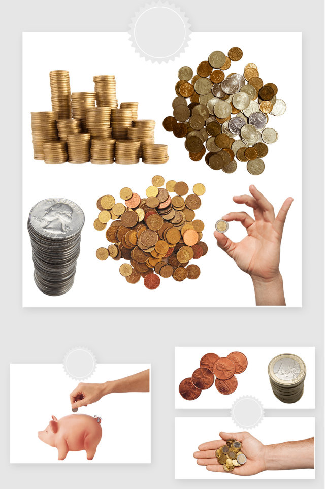 高清免抠金币钱币素材 高清免抠金币钱币素材