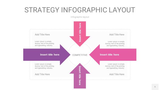 粉紫色战略计划统筹PPT信息图1