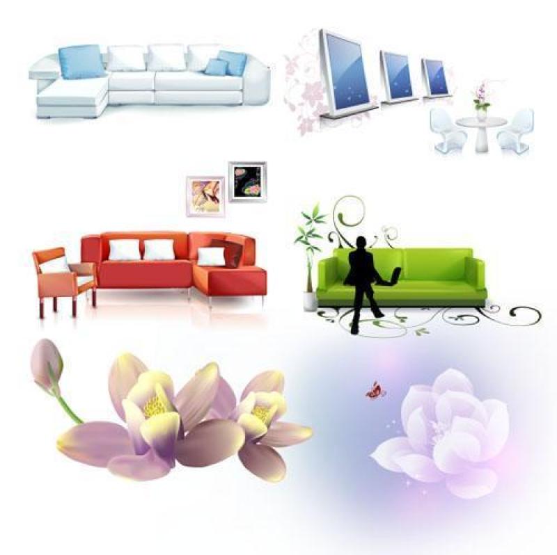 沙发壁画PSD分层素材