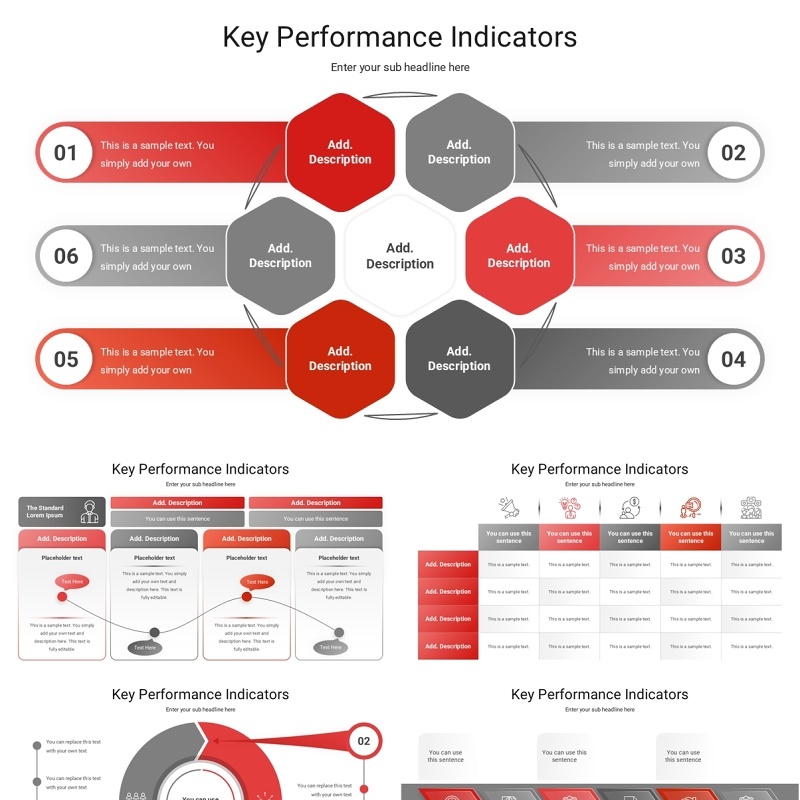 关键绩效指标信息图PPT模板Key Performance Indicators