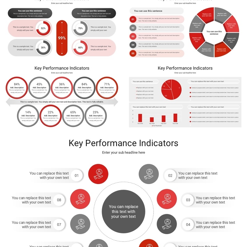 关键绩效指标信息图PPT模板Key Performance Indicators