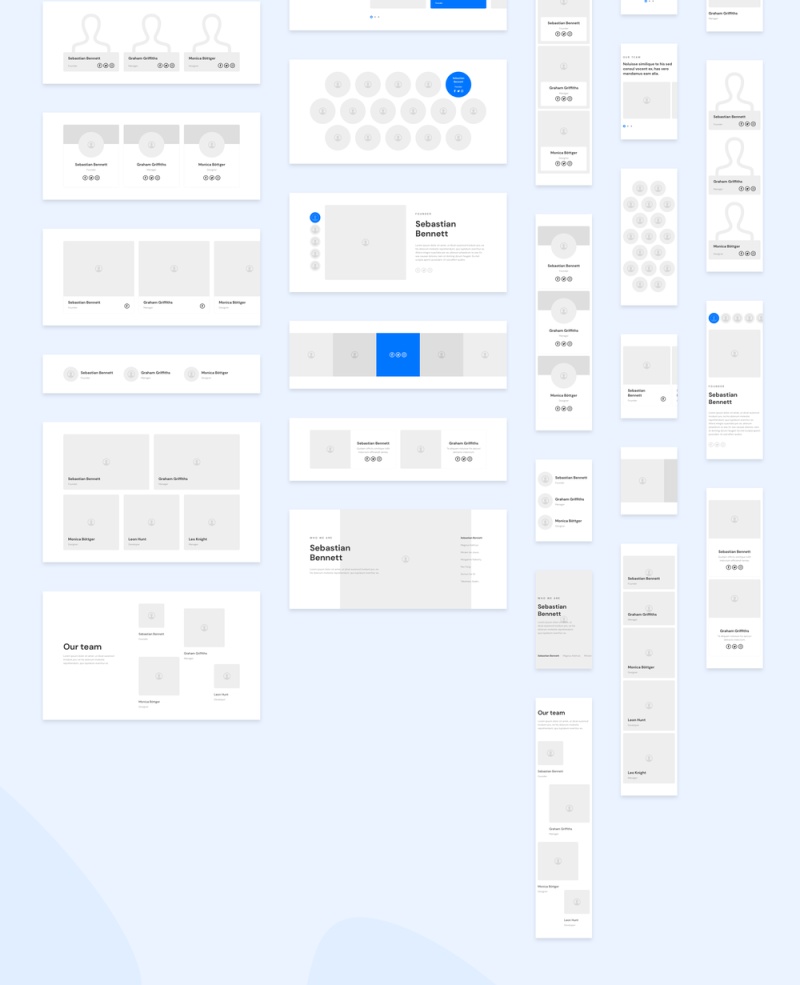 台式机和移动线框UI套件 - 台式机和移动线框UI元素，DOB的巨大包