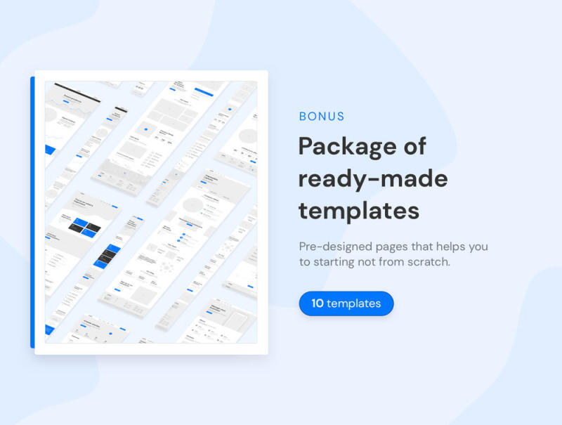 台式机和移动线框UI套件 - 台式机和移动线框UI元素，DOB的巨大包