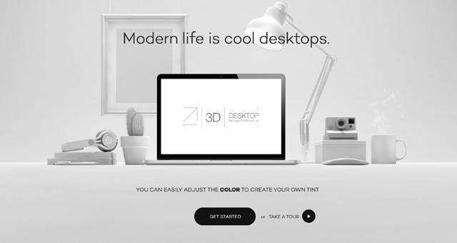 Psd 3D桌面Web展示Vol1