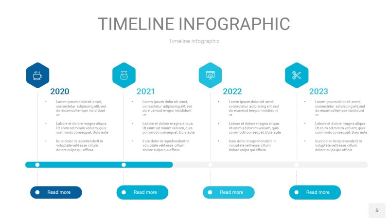 宝石蓝时间轴PPT信息图5