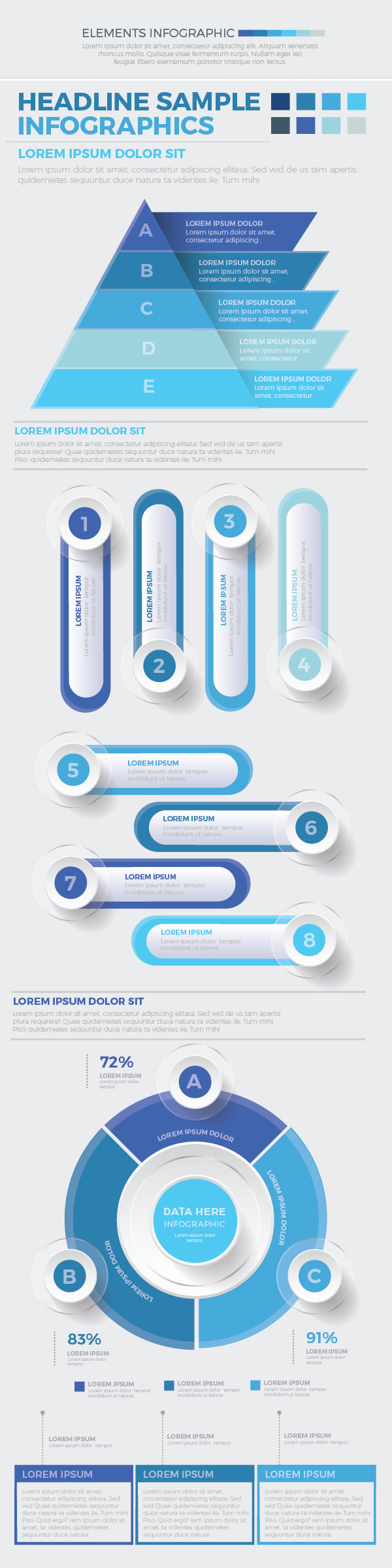 蓝色信息图形设计Blue Infographics Design 蓝色信息图形设计Blue Infographics Design