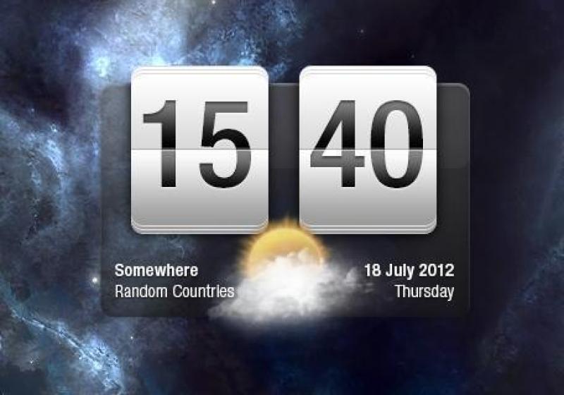 时间与天气界面&nbsp;-&nbsp;psd分层素材