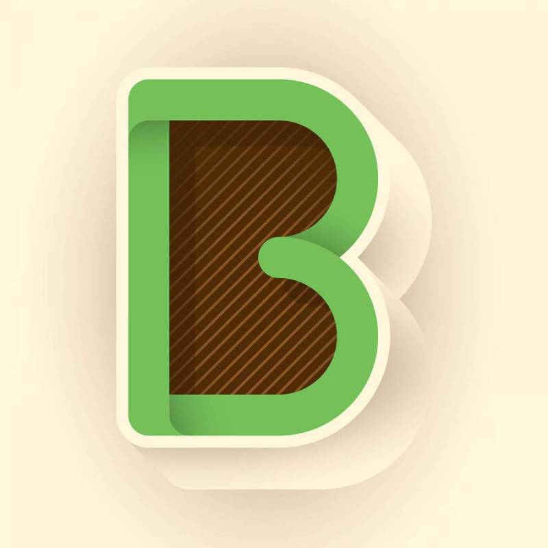 字母B排版