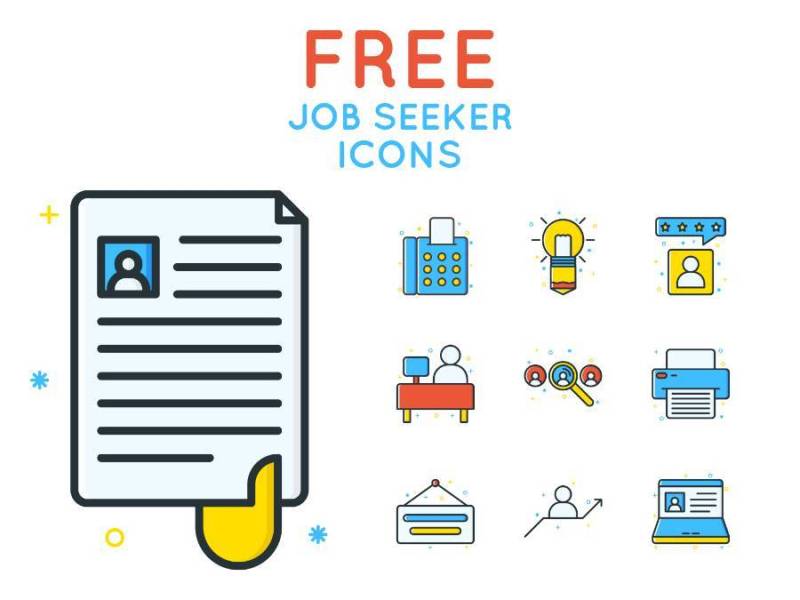  求职者图标包矢量素材下载