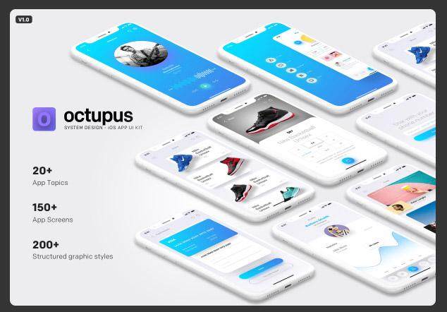 应用程序用户界面工具包Octupus - iOS App UI Kit 应用程序用户界面工具包Octupus - iOS App UI Kit