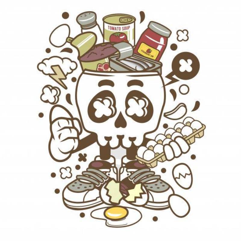 Egg Skull Cartoon