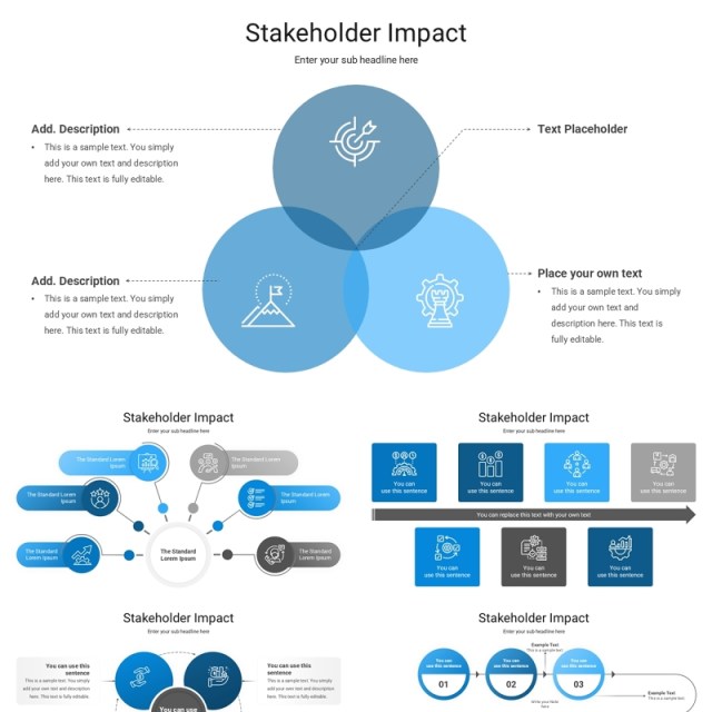 项目利益相关者影响PPT信息图表素材Stakeholder Impact