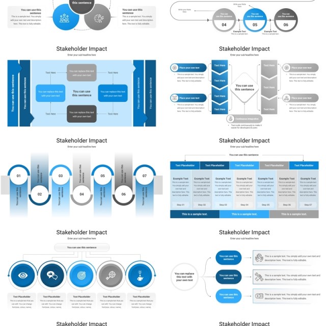 项目利益相关者影响PPT信息图表素材Stakeholder Impact
