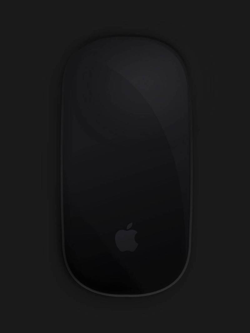 Magic Mouse 2 黑色顶视图模型