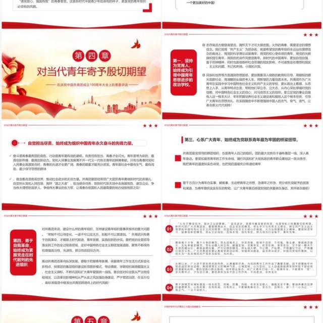 庆祝中国共产主义青年团成立100周年PPT模板