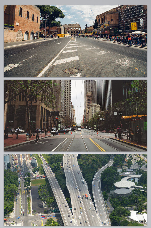 城市街道道路唯美背景图 城市街道道路唯美背景图
